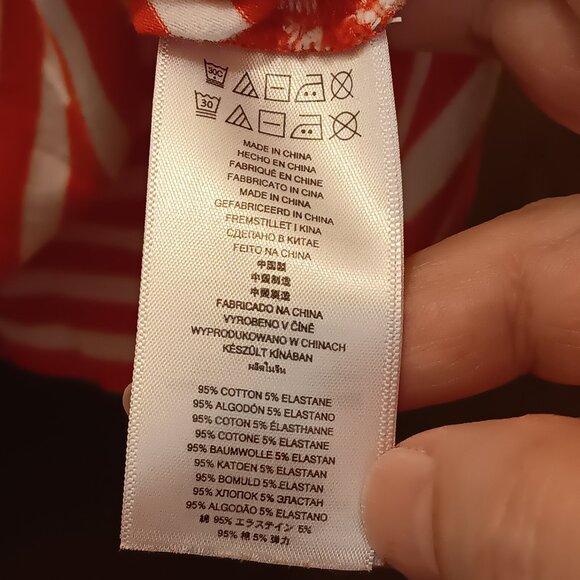 MICHAEL Michael Kors plus size women's shoulder zipper orange & white T-shirt 3X - Picture 11 of 13